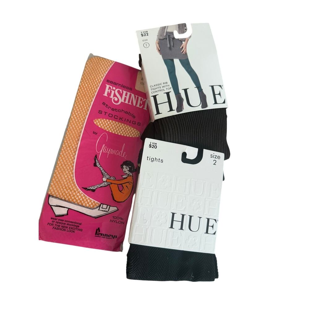 Vintage Designer Hosiery Lot Christian Dior, HUE, Leggale Deadstock Tights